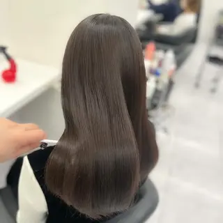 ロング カラー パーマ ヘアアレンジ メンズ キッズ ブリーチなしカラー/ ブラウン/レイヤーのヘアスタイル