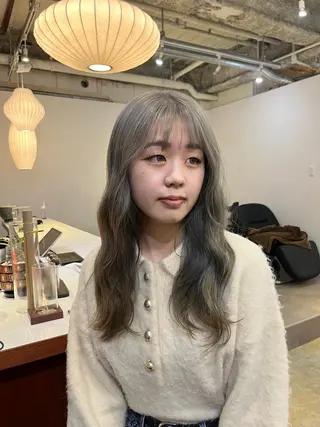 ロング カラー HEW所属・Sanaダブルカラー ✨️パルコ徒歩1分のヘアスタイル
