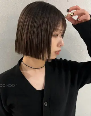 ショート カラー 韓国ボブ/ハッシュ カットKIRAのヘアスタイル