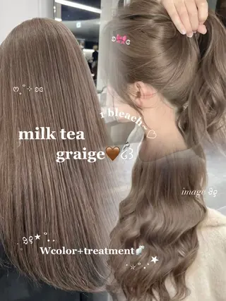 カラー 透明感ベージュ🎀 Anju/渋谷🎀のヘアスタイル