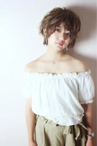 ショート カラー パーマ ✨U-topia渡邉 大樹【公認資格有】✨のヘアスタイル