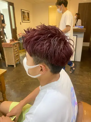 ショート カラー 髪質改善推し 巽のヘアスタイル