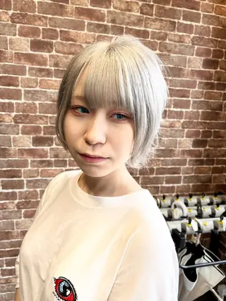 ショート カラー メンズ 久木原 ゆりのヘアスタイル