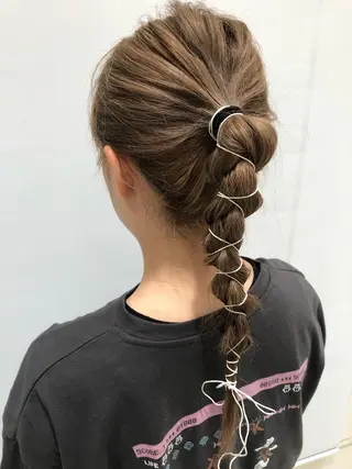 ロング 福元 保雄のヘアスタイル