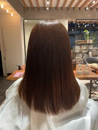 セミロング 髪質改善✨高級カラー 野井琢生のヘアスタイル