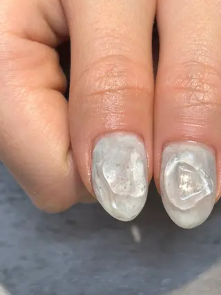 ネイル mellow:ｸﾙﾐ ﹡˖˟༝🎀˖˟ ༝のネイルデザイン