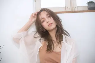 セミロング カラー 髪質改善/透明感 OAK兵庫のヘアスタイル