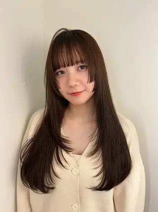 ロング Airi 韓国y2k ハイレイヤーのヘアスタイル