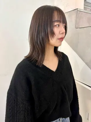 セミロング カラー Kureha/ネイル トレンドヘアのマツエク・マツパデザイン
