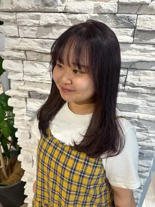 セミロング Maki /透明感カラーのヘアスタイル