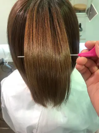 セミロング デジタルパーマ🫧 韓国風ヘア🫧サクラのヘアスタイル