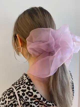 ロング カラー ヘアアレンジ 韓国hair ·͜· watanabeのヘアスタイル
