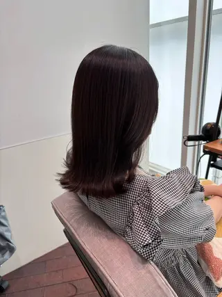 ミディアム カラー gotoday　shaire　saron所属・miu. ボブ/透け感カラーのヘアスタイル