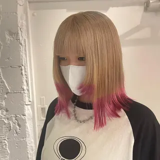 ミディアム カラー nameless miichiのヘアスタイル