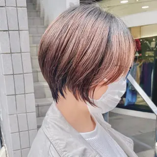 ショート カラー ショート/ボブ/ 透明感カラー/ほのかのヘアスタイル