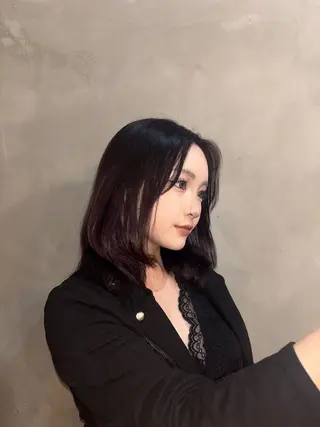 ミディアム 似合わせ透明感カラー ／emiのヘアスタイル