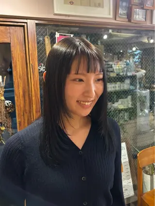 セミロング 多幸感×儚さ /代々木公園/リサのヘアスタイル