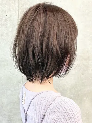 ミディアム ボブ/ゆるふわ ボブパーマ/とういのヘアスタイル