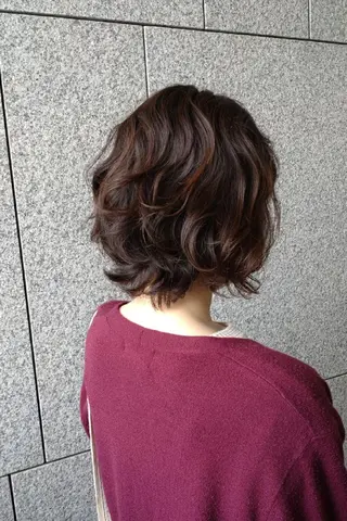 パーマ ショート フジタミキ ✨メテオ TR、ヘッドスパのヘアスタイル