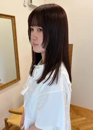 ミディアム カラー 西山 紗耶香🪽 透明感カラー/ボブのヘアスタイル