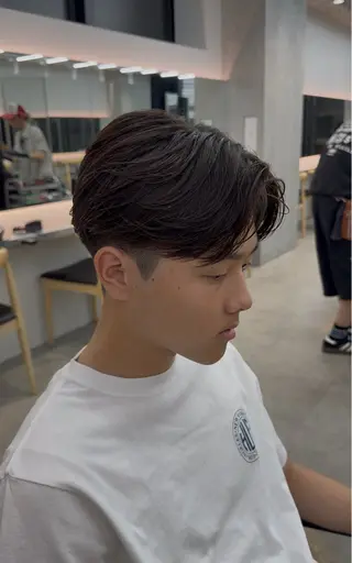 ショート カラー パーマ メンズ キッズ 栄💗レイヤーカット |パーマ|haruのヘアスタイル