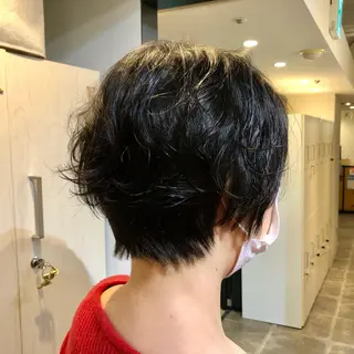 ショート パーマ カット✂️カラー🌈 はお任せ✨　芳賀　要のヘアスタイル