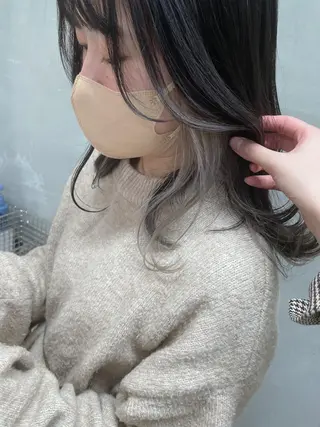 セミロング カラー 韓国ヘア/暖色カラー 新美多英のヘアスタイル