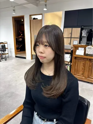 ロング カラー パーマ ヘアアレンジ メンズ キッズ 骨格レイヤーカット 🌿美髪縮毛矯正のヘアスタイル