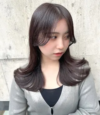 セミロング カラー 韓国系レイヤー特化 hiroのヘアスタイル