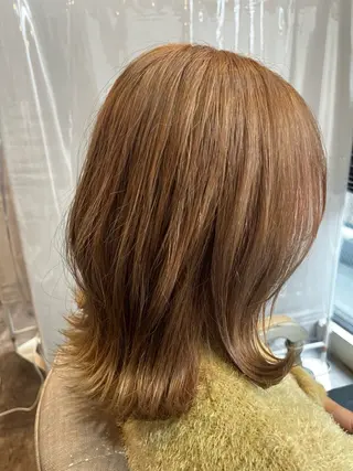ミディアム カラー 大石 藍のヘアスタイル