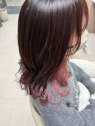 ミディアム カラー 坂本 沙也加のヘアスタイル