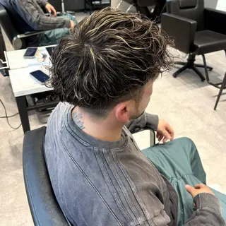 ミディアム カラー パーマ メンズ 浜松/メンズサロン/ Yuna🐈‍⬛🫧のヘアスタイル