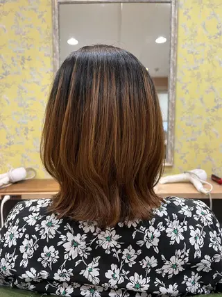 ミディアム 髪質改善ストレート• デジパモデル　かなのヘアスタイル