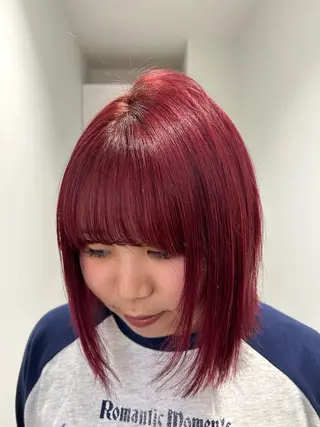 ミディアム ハルカ 透明感カラー 美髪縮毛矯正🥣のヘアスタイル