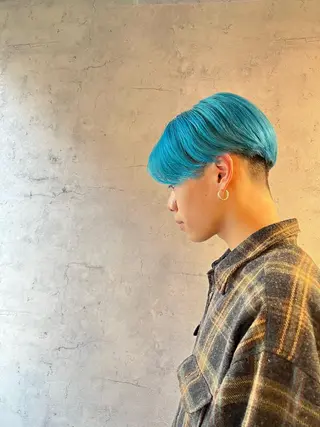 ミディアム カラー メンズ 店長 ハイトーン× 髪質改善/舘野 涼太のヘアスタイル