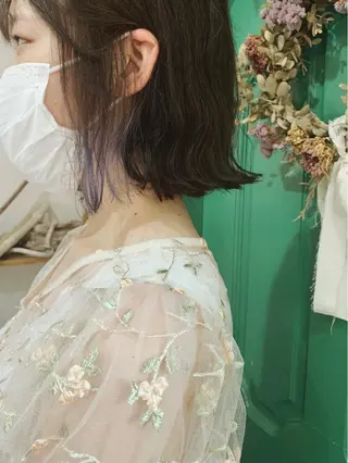 ショート カラー パーマ 佐藤 美咲のヘアスタイル
