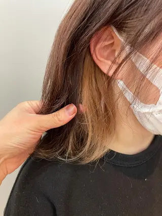 ミディアム カラー ショート/脱白髪染め ☆宇﨑悠実のヘアスタイル