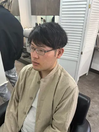 メンズ リク/韓国風/レイヤ ー／ボブ／ショートのヘアスタイル