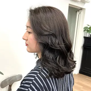 セミロング カラー ヘアアレンジ HIROKO / 透明感暖色カラー🎀のヘアスタイル