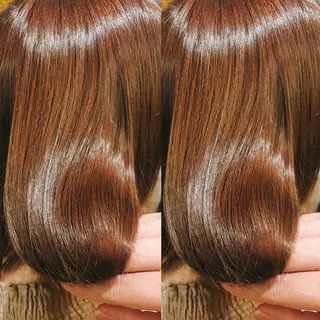 ロング カラー 韓国レイヤーカット/ ダブルカラーのヘアスタイル