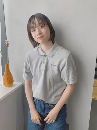 ショート カラー ボブパーマコテ巻き風 パーマNo1深江秀平のヘアスタイル