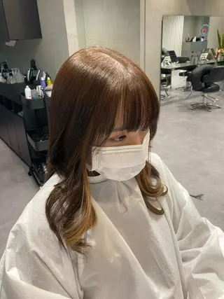 セミロング カラー 豊中/メンズ特化 岡田 龍之介のヘアスタイル