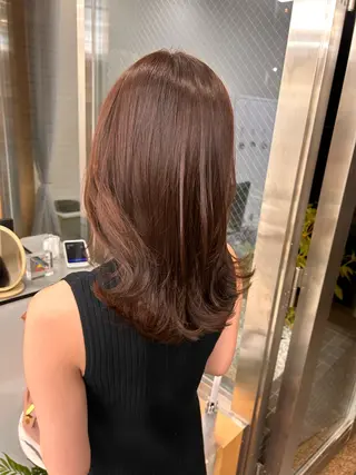 セミロング カラー 透明感カラー⭐️ Takumaのヘアスタイル