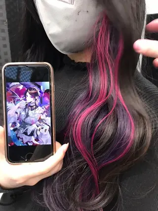 セミロング カラー あらげ 🌈推しカラー🌈ᵕのヘアスタイル