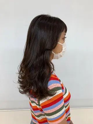 ロング カラー 高野 莉夕のヘアスタイル