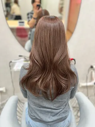 セミロング カラー 韓国ハッシュカット/ 新宿/髪質改善/岡崎のヘアスタイル