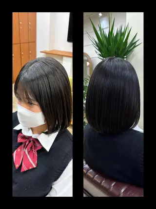 ショート 髪質改善個室サロン' 白髪ぼかし・縮毛矯正のヘアスタイル