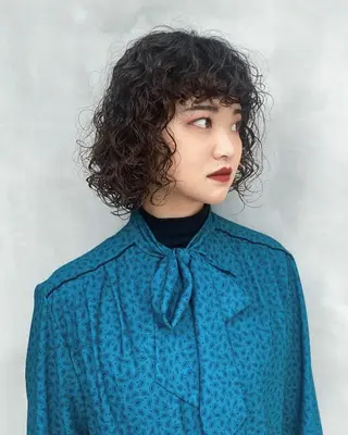 ショート パーマ maki @pullnocのヘアスタイル