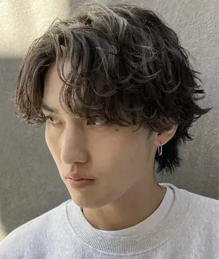 ショート カラー パーマ メンズ キッズ 栄💗レイヤーカット |パーマ|haruのヘアスタイル
