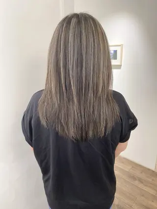 ロング カラー ハイライト⭐️上野 高広のヘアスタイル